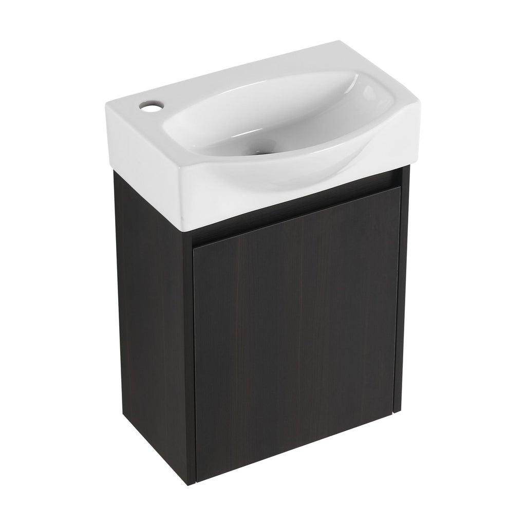 Modern Compact Bathroom Vanity and Sink Set