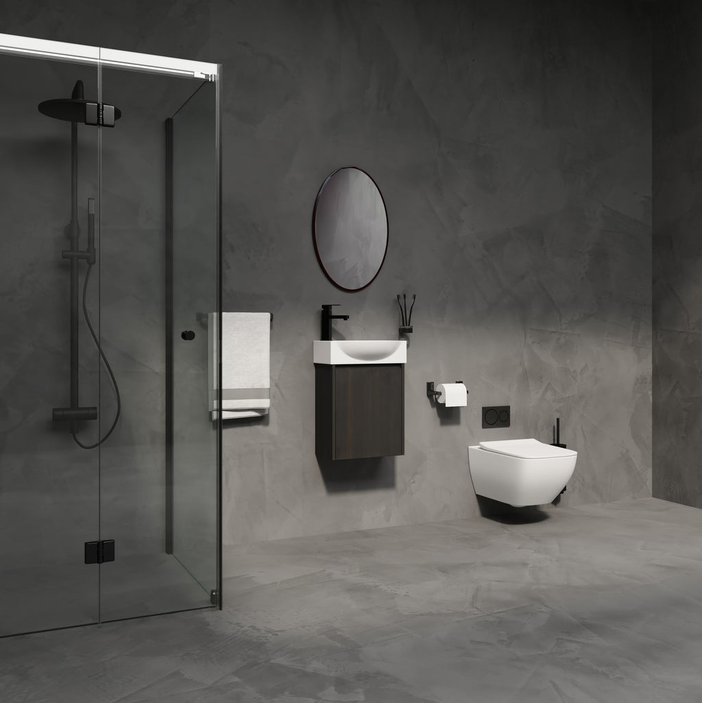 Modern Compact Bathroom Vanity and Sink Set