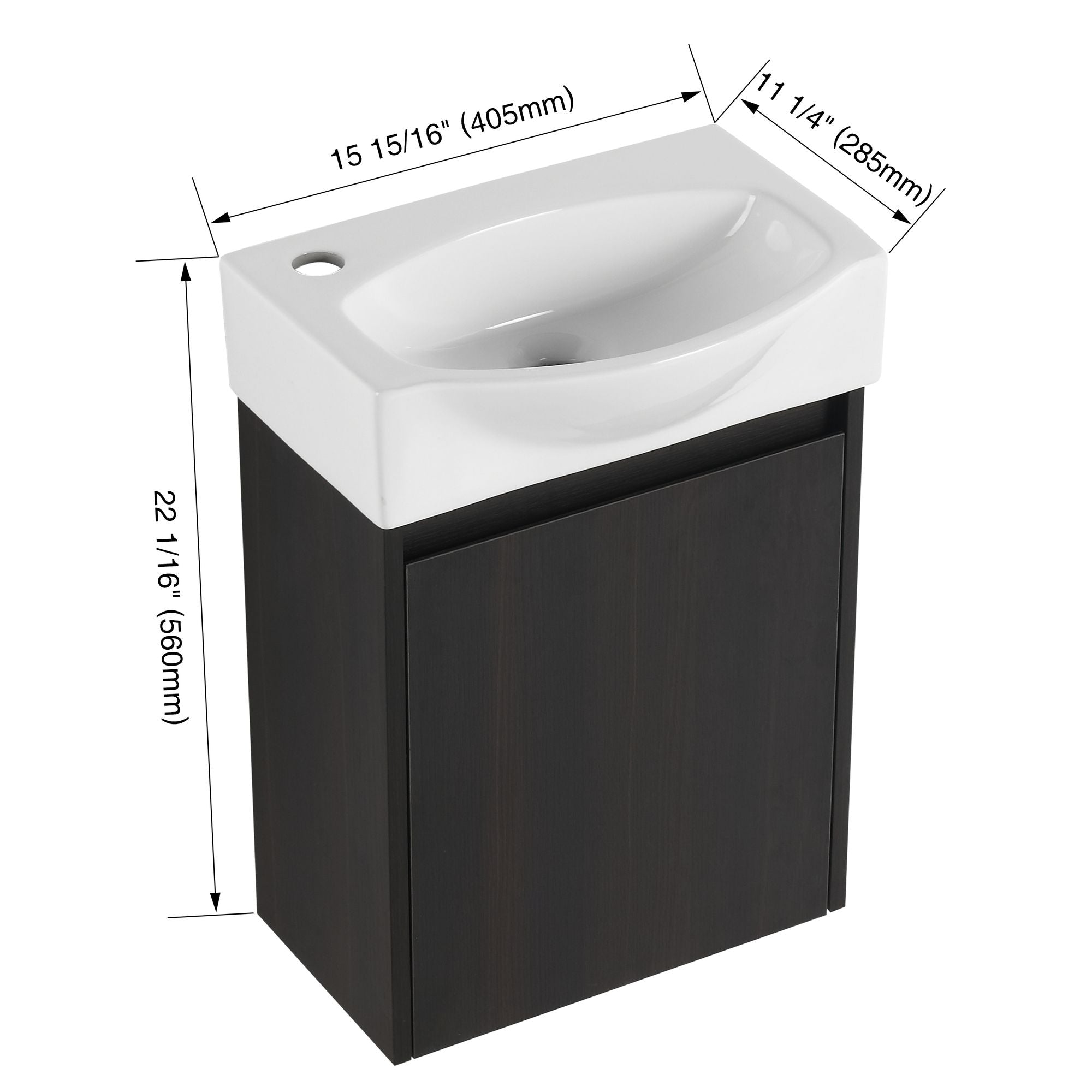 Modern Compact Bathroom Vanity and Sink Set
