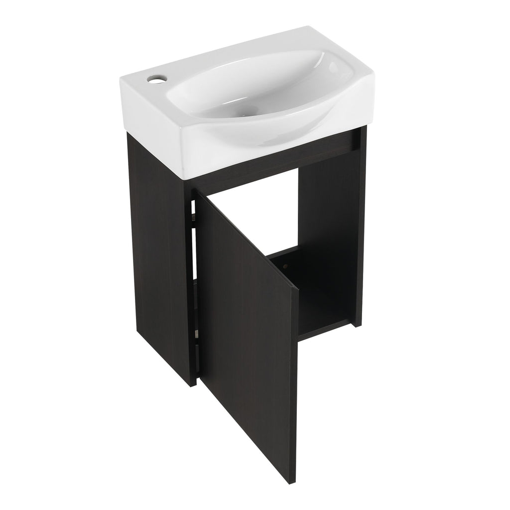 Modern Compact Bathroom Vanity and Sink Set