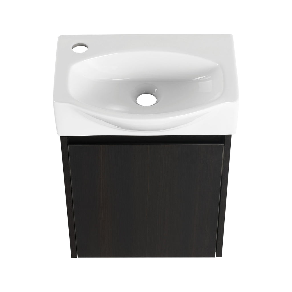 Modern Compact Bathroom Vanity and Sink Set