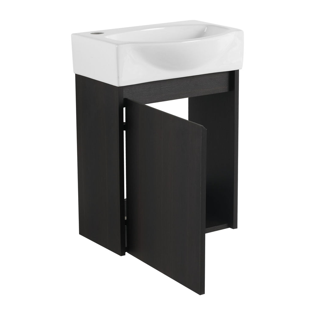 Modern Compact Bathroom Vanity and Sink Set