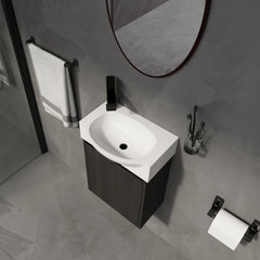 Modern Compact Bathroom Vanity and Sink Set