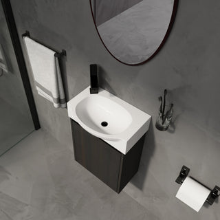 Modern Compact Bathroom Vanity and Sink Set