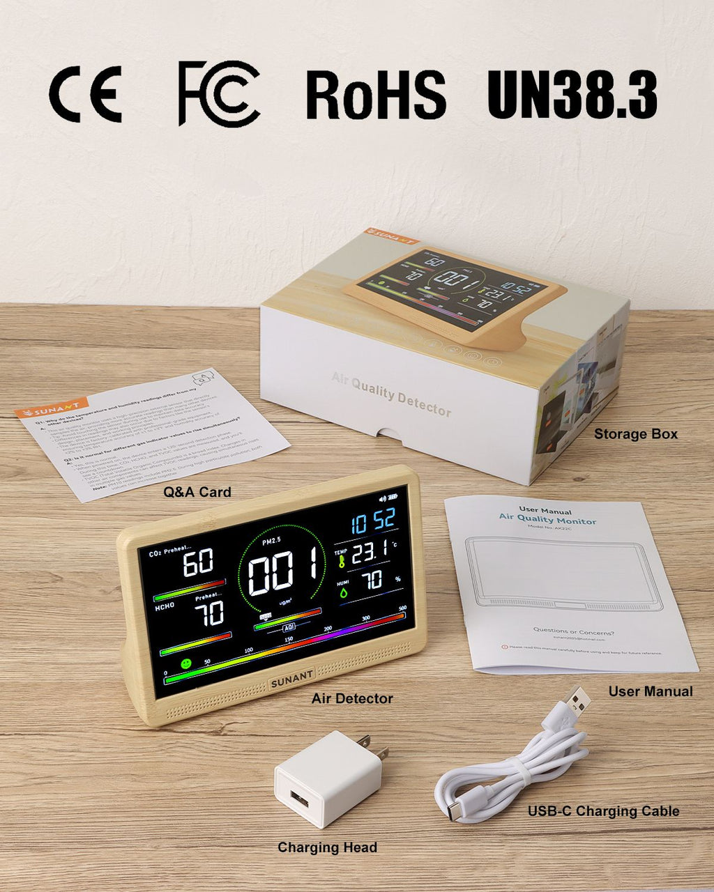 Indoor Air Quality Monitor with Real-Time Readings and Alerts