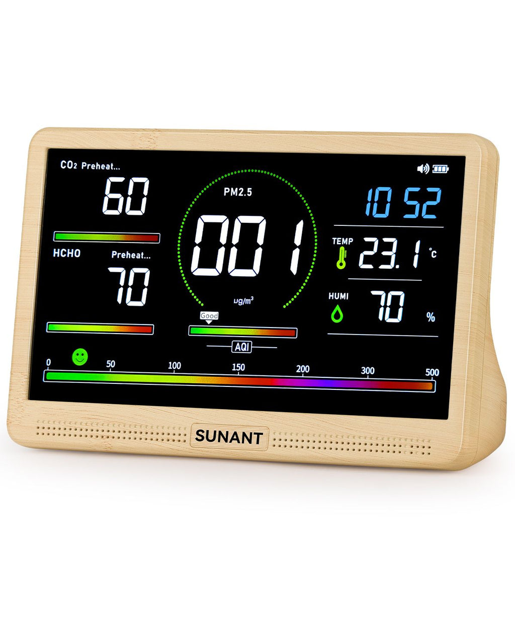 Indoor Air Quality Monitor with Real-Time Readings and Alerts