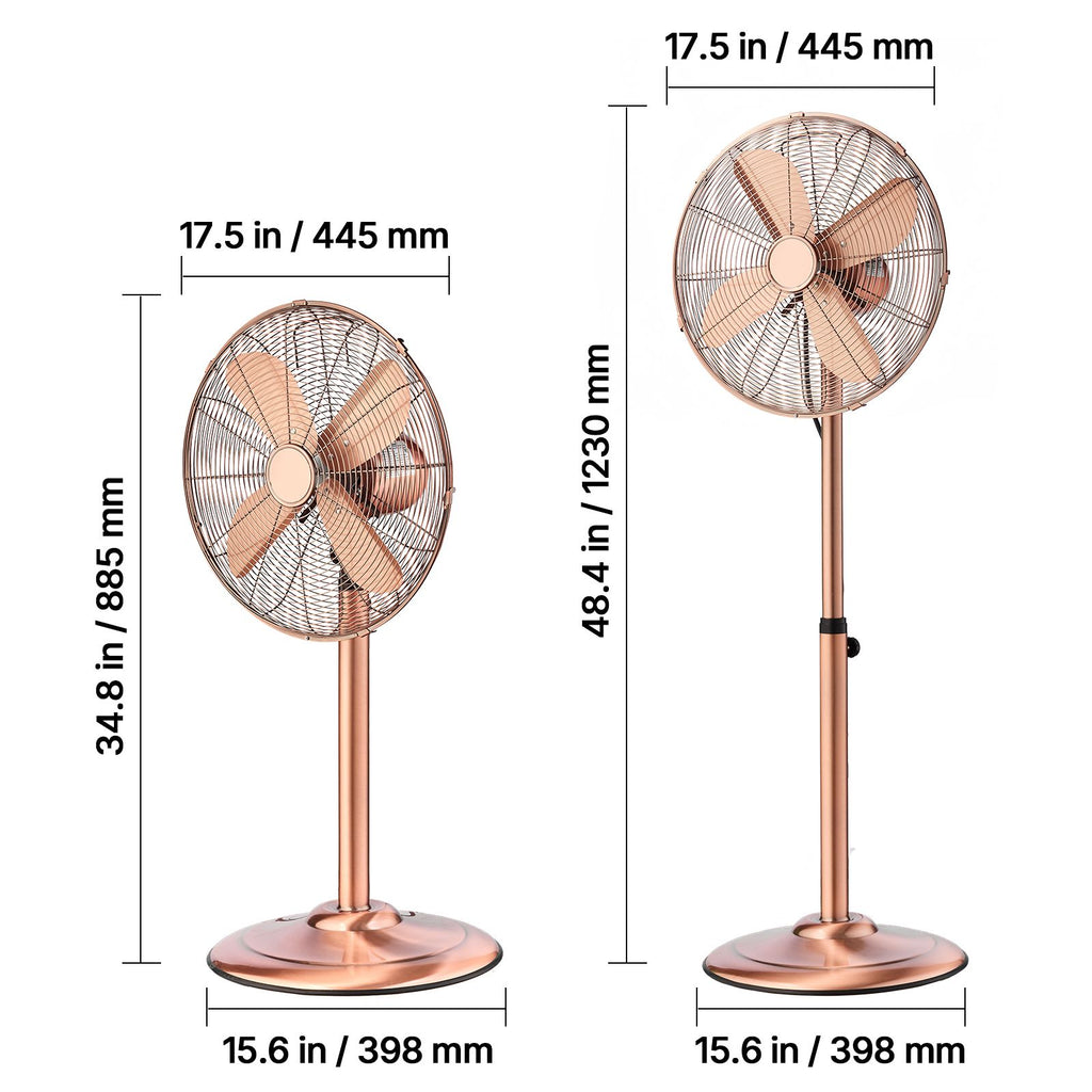 High Velocity Pedestal Fan with Oscillation and Adjustable Height