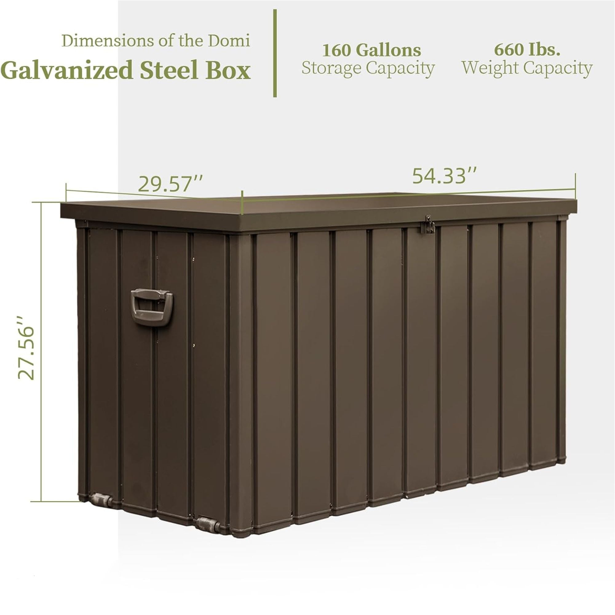 Spacious Outdoor Storage Deck Box with Lockable Lid – Organize Patio Cushions, Pillows & Tools