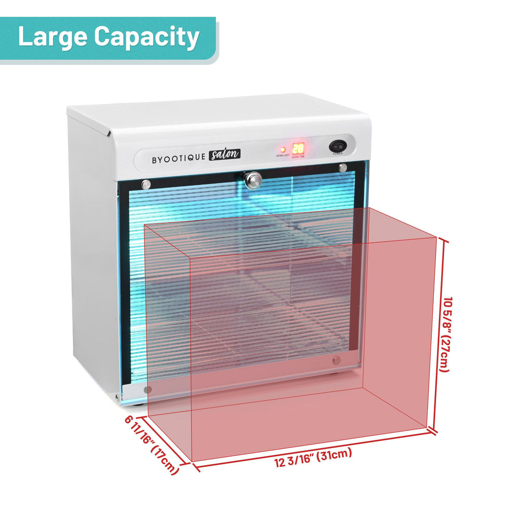 UV Sterilizer Cabinet with Timer and Removable Racks