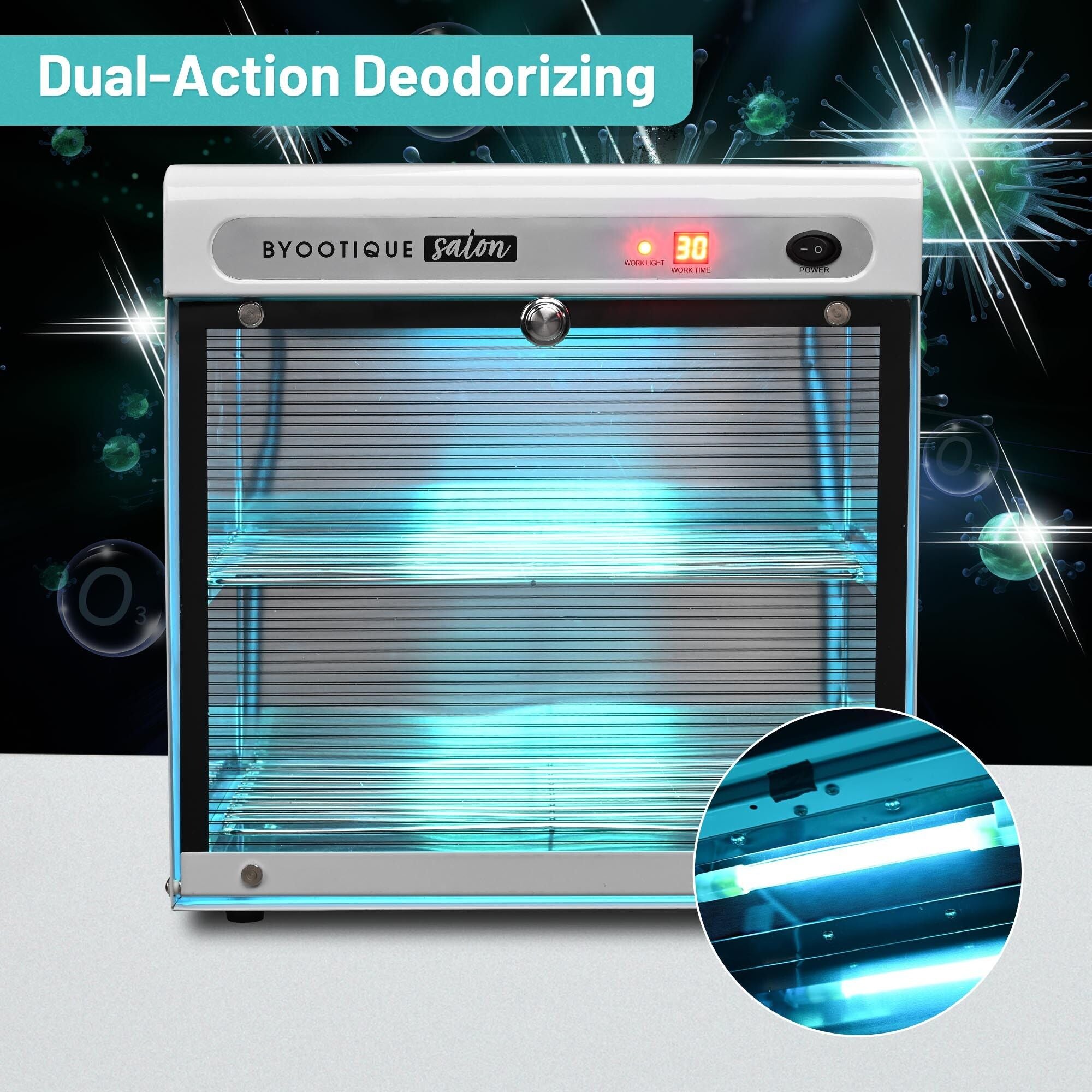 UV Sterilizer Cabinet with Timer and Removable Racks