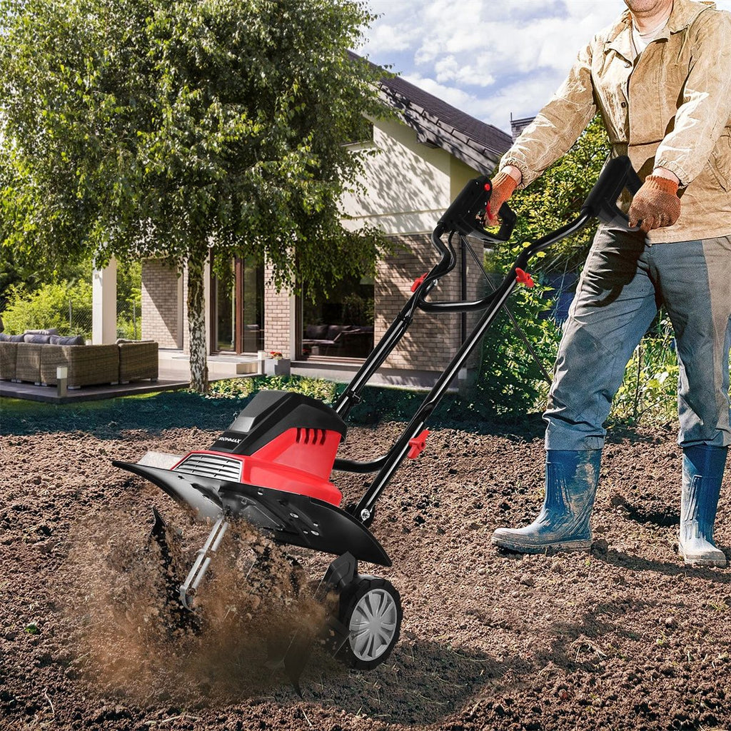 17- Electric Tiller and Cultivator with 10-Amp Motor