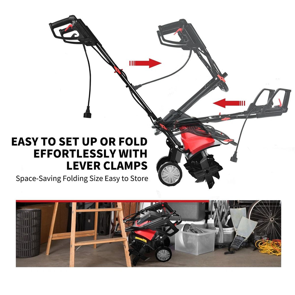 17- Electric Tiller and Cultivator with 10-Amp Motor