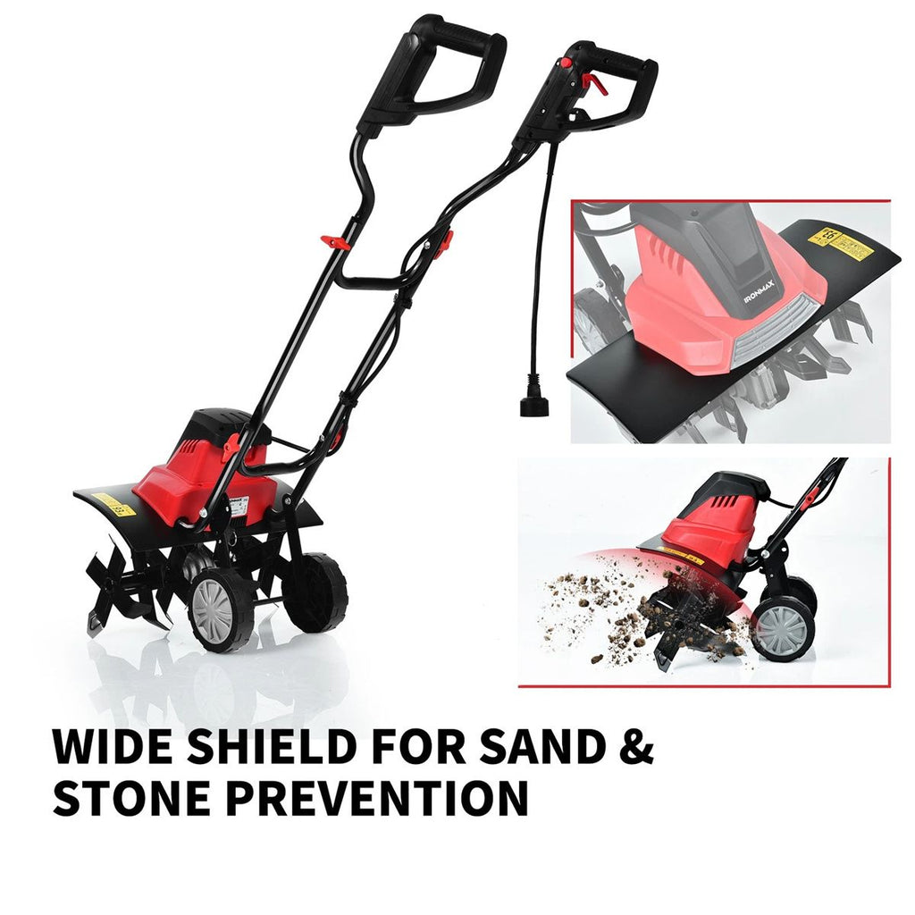 17- Electric Tiller and Cultivator with 10-Amp Motor