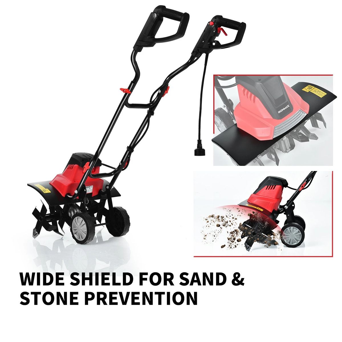 17- Electric Tiller and Cultivator with 10-Amp Motor