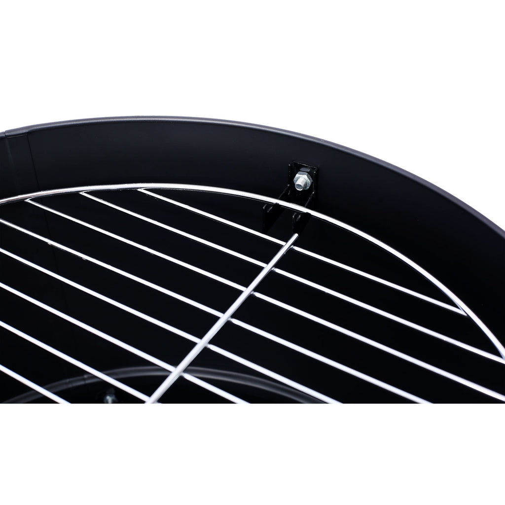 Round Charcoal Smoker and Grill with Dual Access Doors