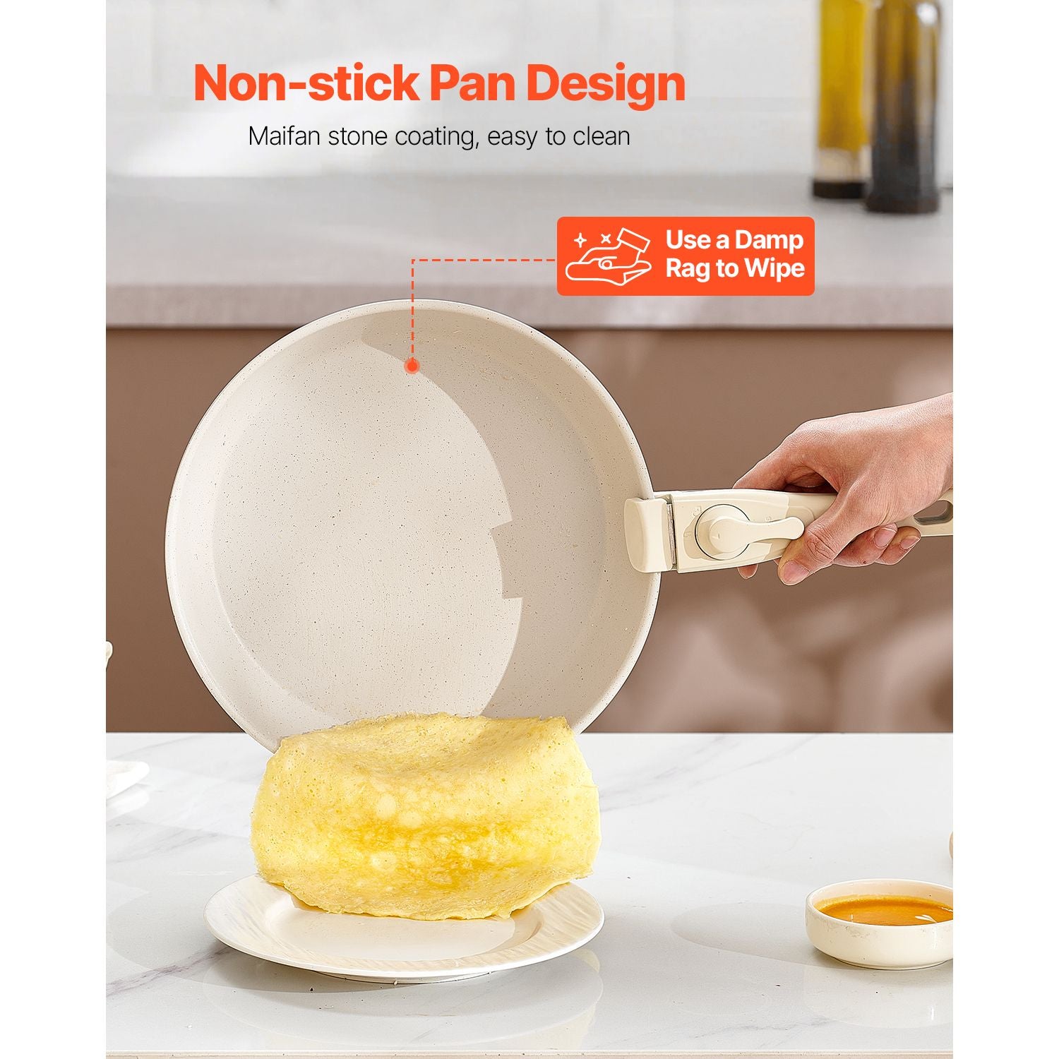 17-Piece Nonstick Cookware Set with Detachable Handles – Space-Saving Induction Compatible