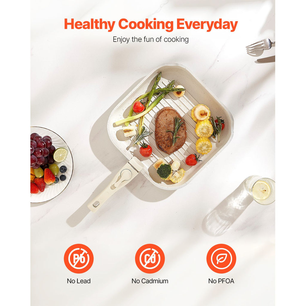 17-Piece Nonstick Cookware Set with Detachable Handles – Space-Saving Induction Compatible