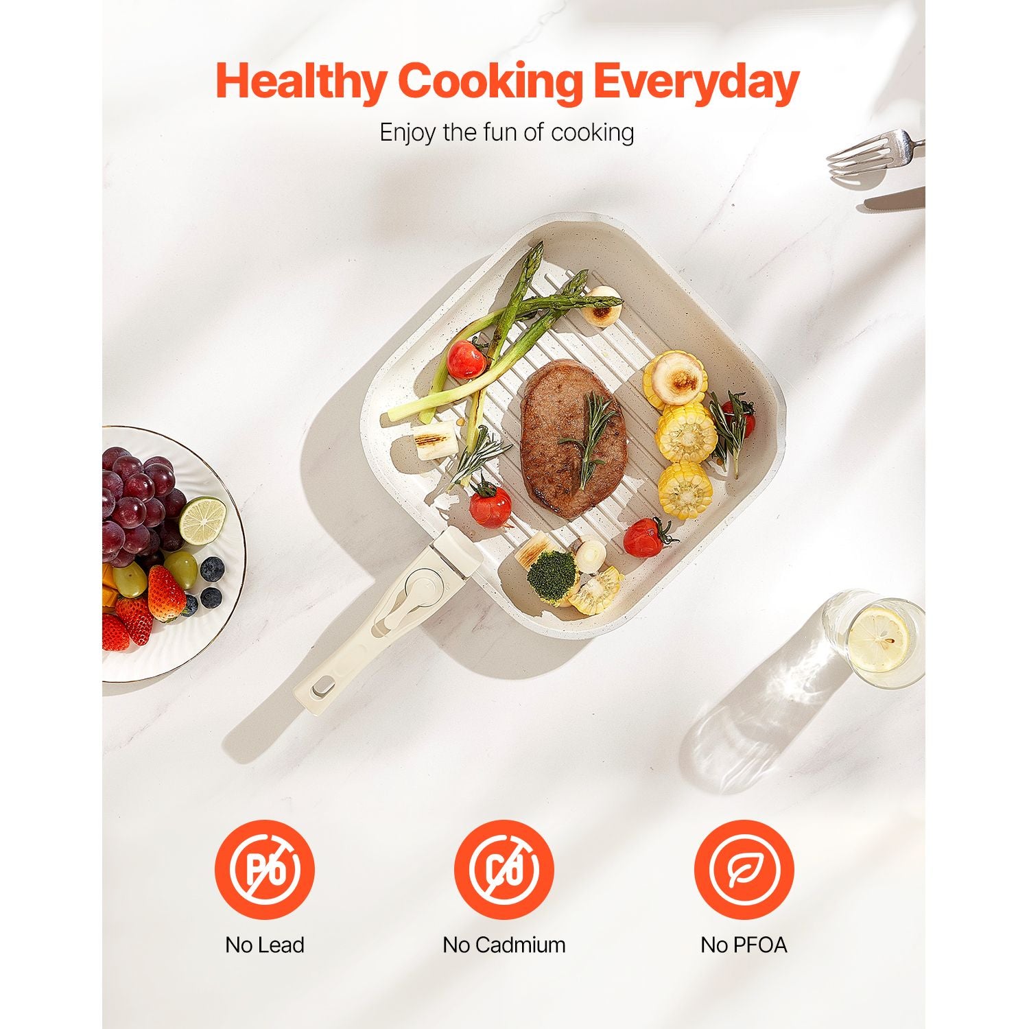 17-Piece Nonstick Cookware Set with Detachable Handles – Space-Saving Induction Compatible