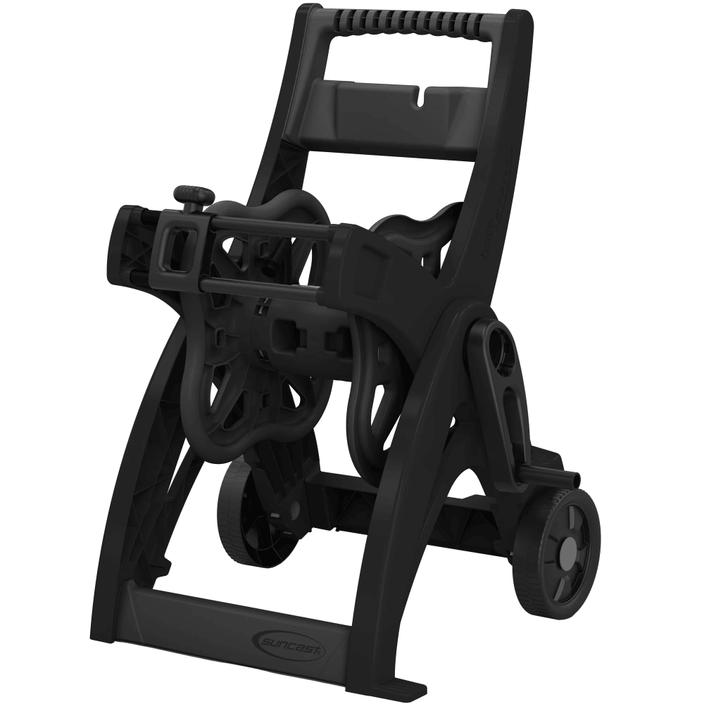 Portable Garden Hose Reel Cart with Manual Guide