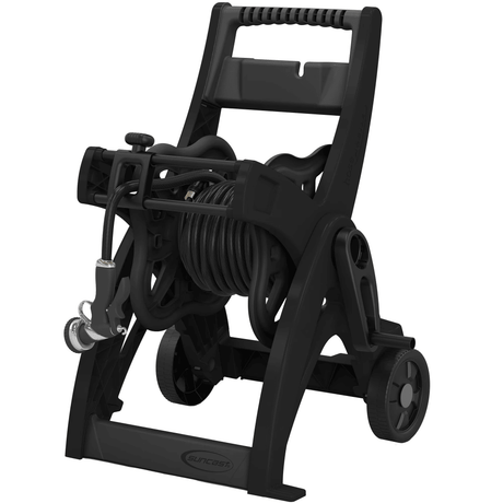 Portable Garden Hose Reel Cart with Manual Guide
