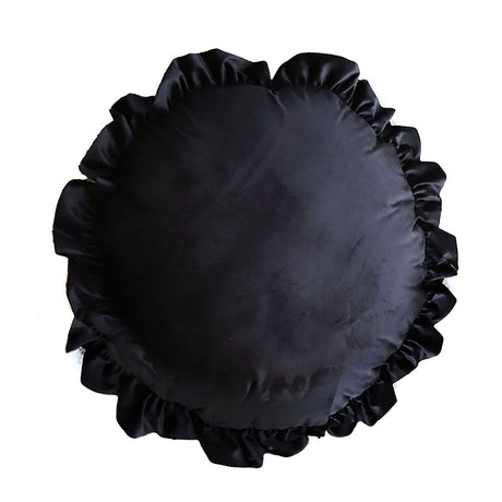 Black Vintage Butterfly Round Accent Pillow