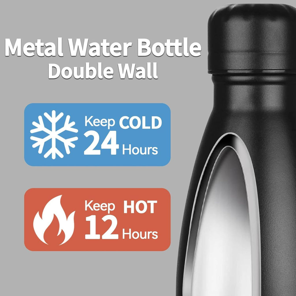 Double-Wall Vacuum Insulated Sports Water Bottles