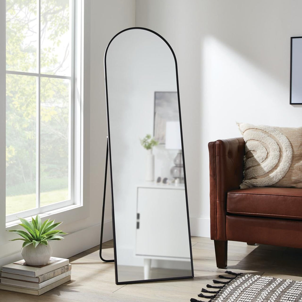Black Arched Floor Mirror – Modern Style for Any Room