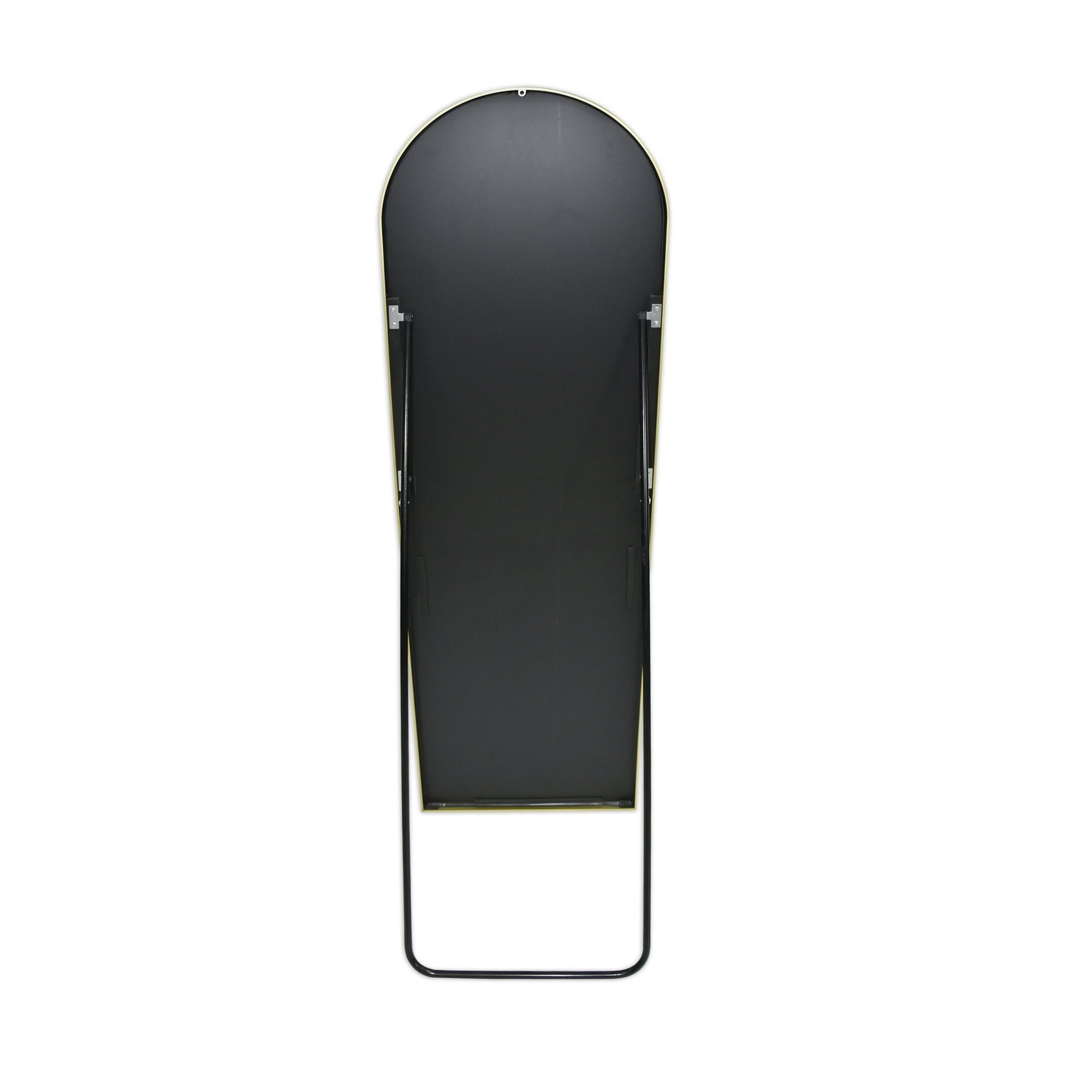 Elegant Arched Floor Mirror with Gold Finish