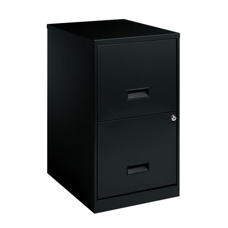 Deep 2 Drawer Letter Width Vertical File Cabinet, Black