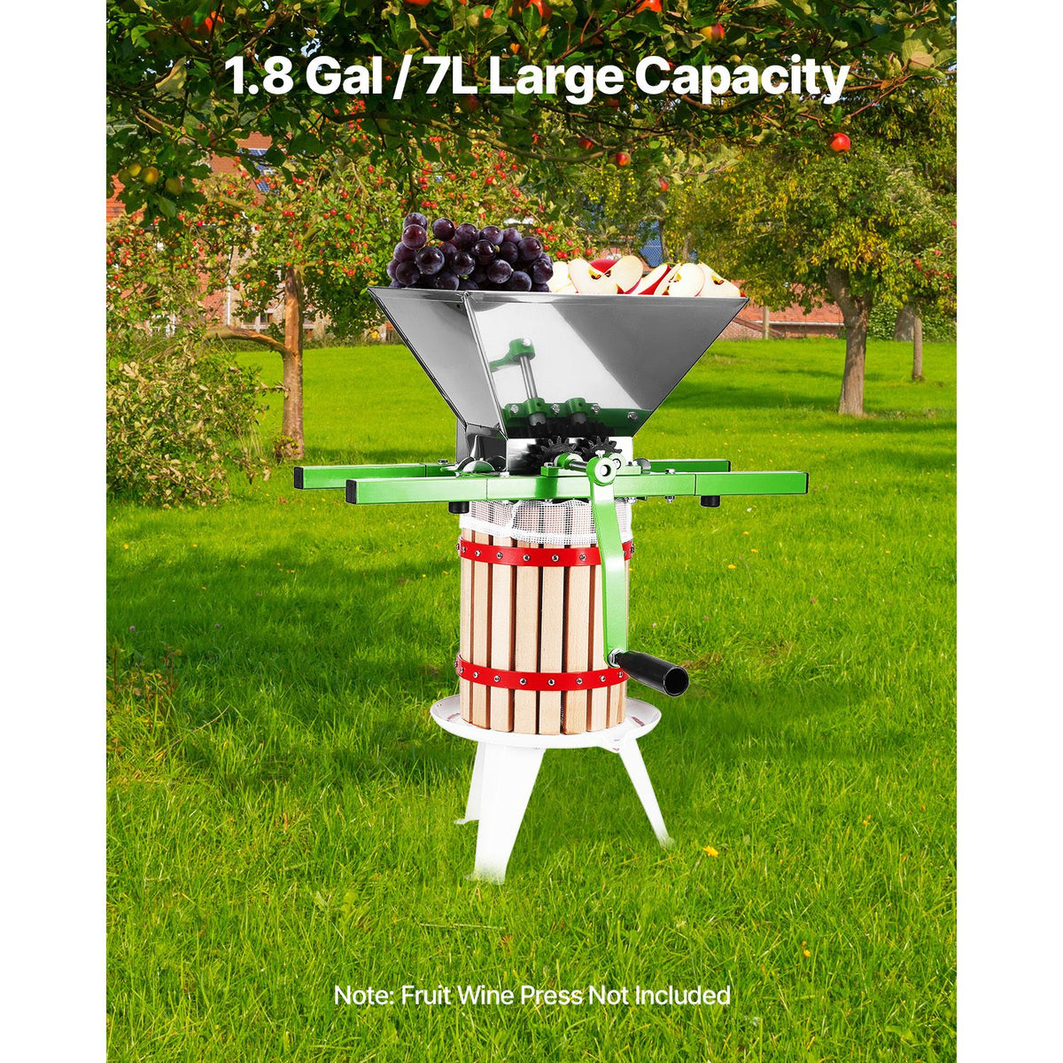 Large Capacity Fruit and Apple Crusher for Wine and Cider Making