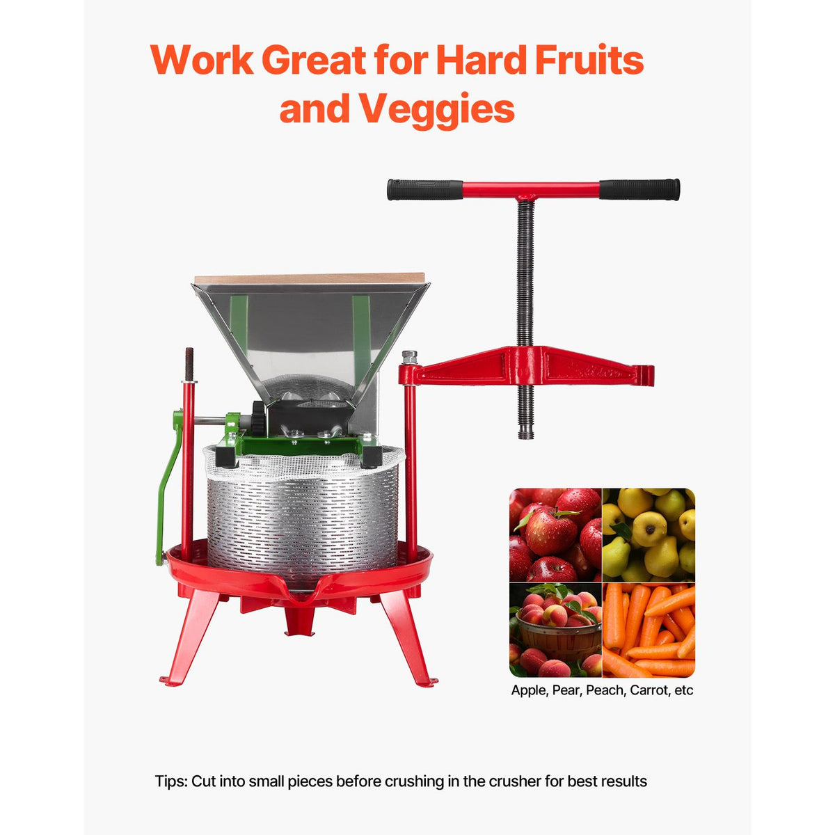 Large Capacity Fruit and Apple Crusher for Wine and Cider Making