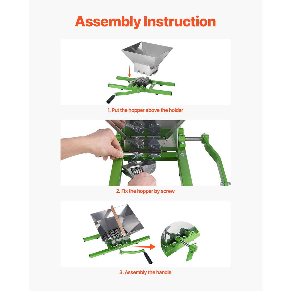 Large Capacity Fruit and Apple Crusher for Wine and Cider Making