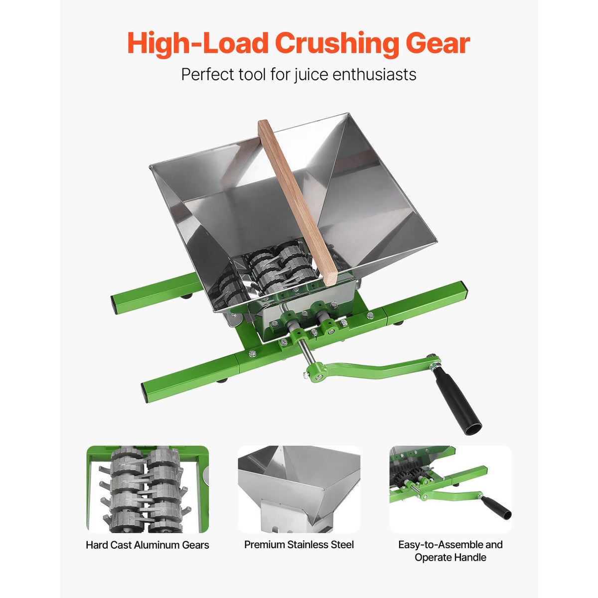 Large Capacity Fruit and Apple Crusher for Wine and Cider Making