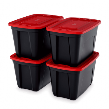 4-Pack Stacking Storage Containers with Tight-Seal Lids