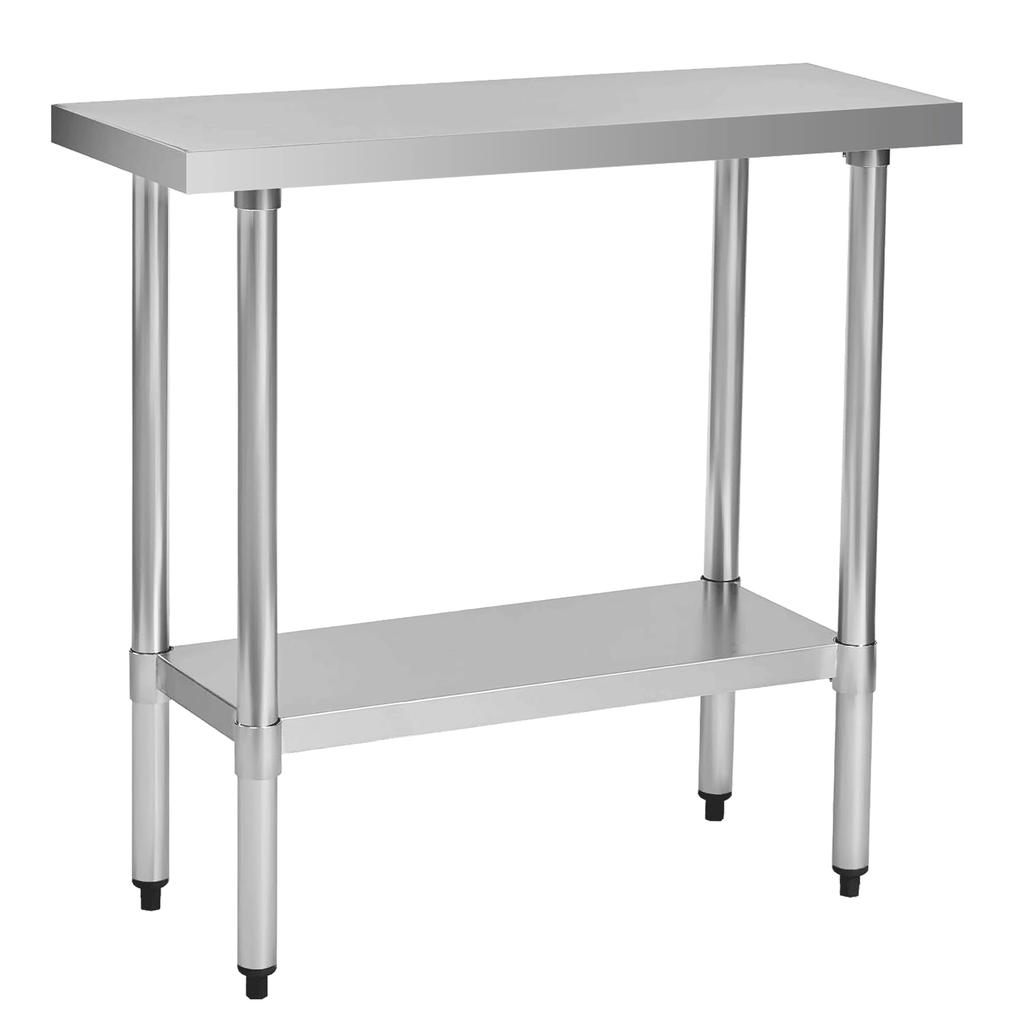 Compact Commercial Work Table with Undershelf