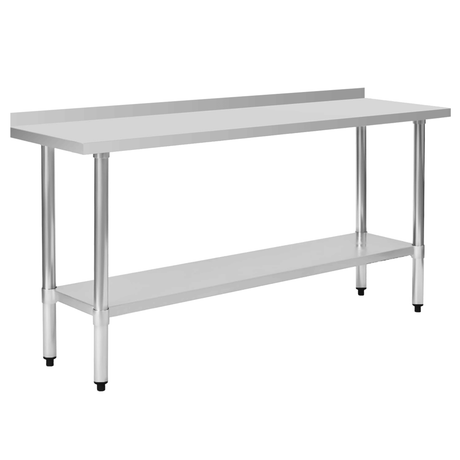 18-Gauge Stainless Steel Commercial Work Table with Undershelf - x