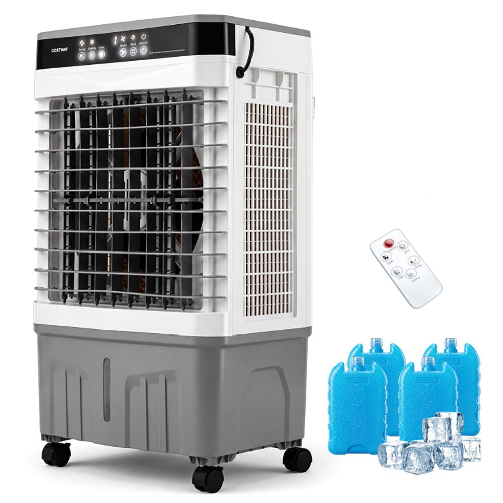 Mobile Evaporative Air Cooler with Remote and Three Operating Functions