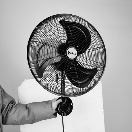 18- High Velocity Wall Mount Oscillating Fan - 4592 CFM, 3 Speeds, for Garage & Workshop