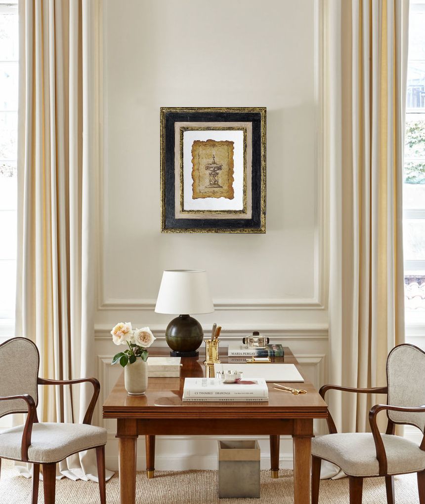 Lucian Antiqued Sculpture Print Wall Art Pair