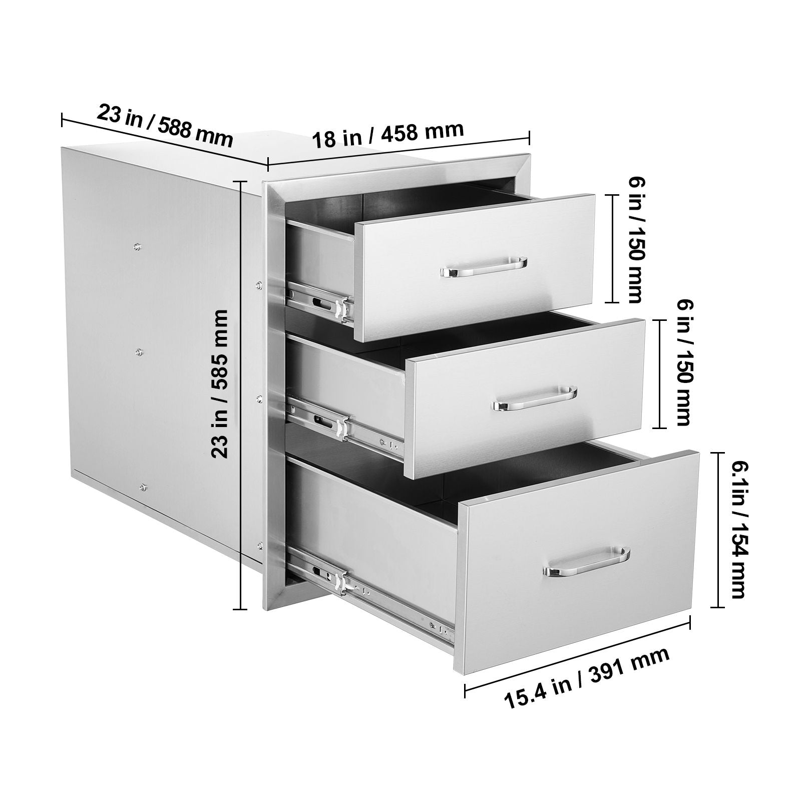 Premium Outdoor Kitchen Drawers with Smooth Sliding Rails