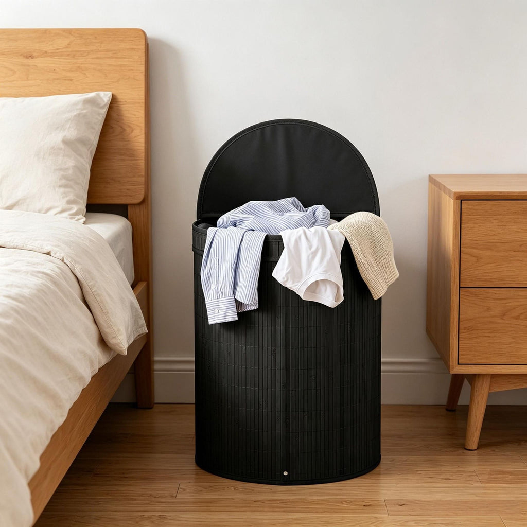Laundry Hamper with Zipper Top and Removable Liner