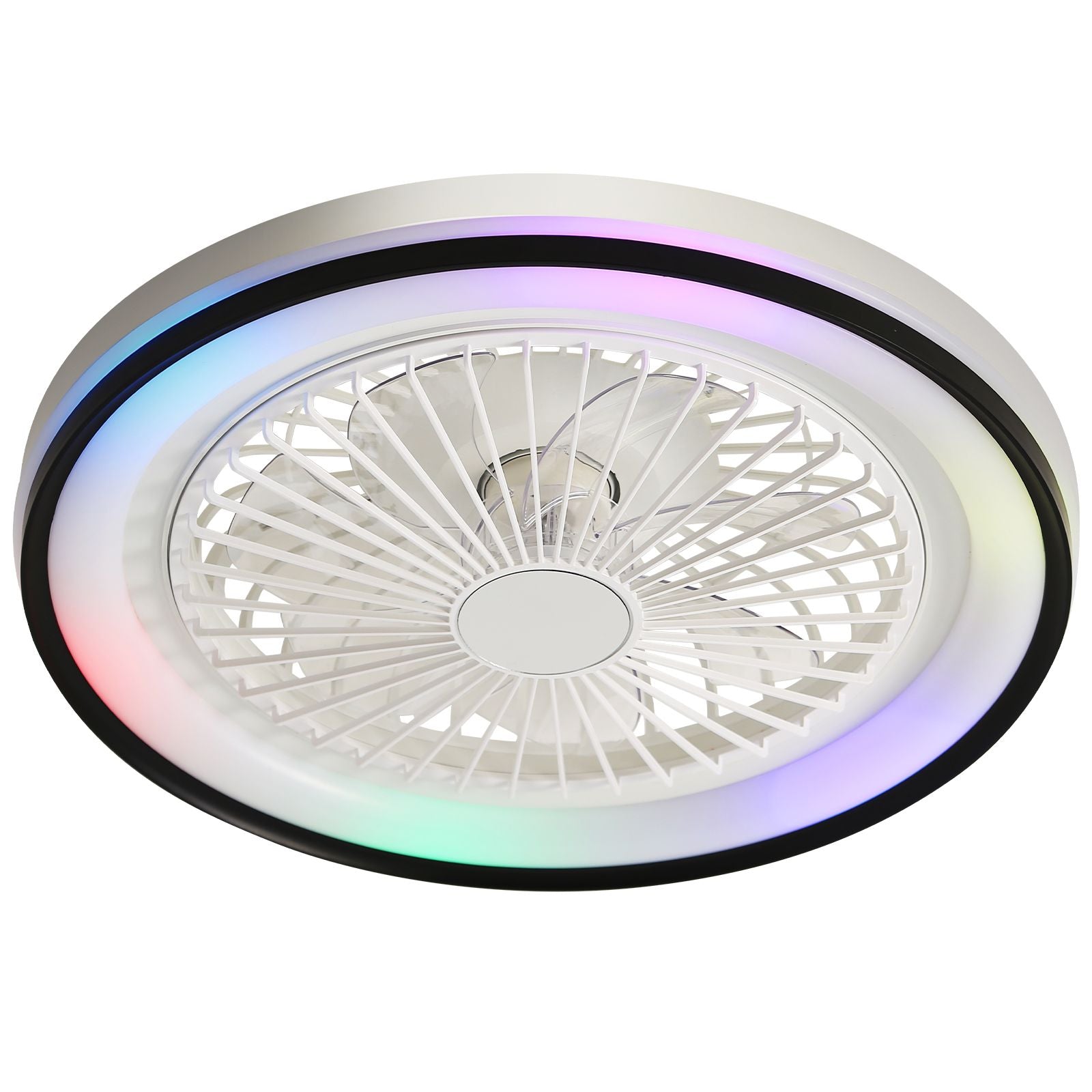 19 RGB Dimmable LED Ceiling Fan with Light, Bladeless, Remote Control