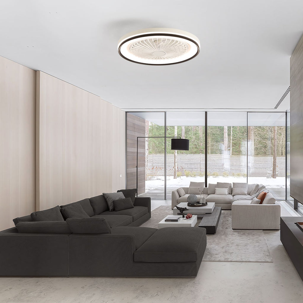 19 RGB Dimmable LED Ceiling Fan with Light, Bladeless, Remote Control