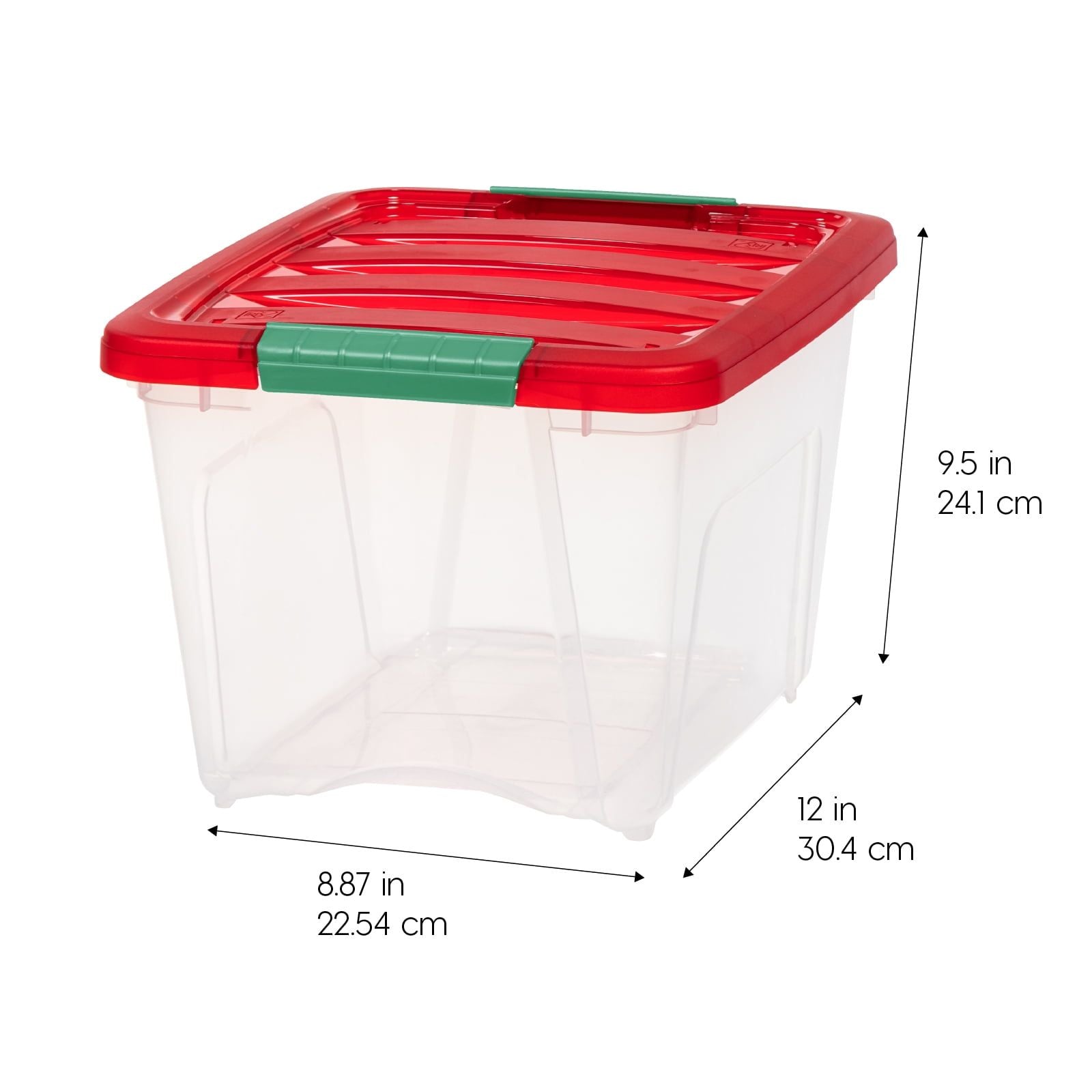 Stackable Clear Plastic Storage Bins with Secure Latching Lids – 4 Pack