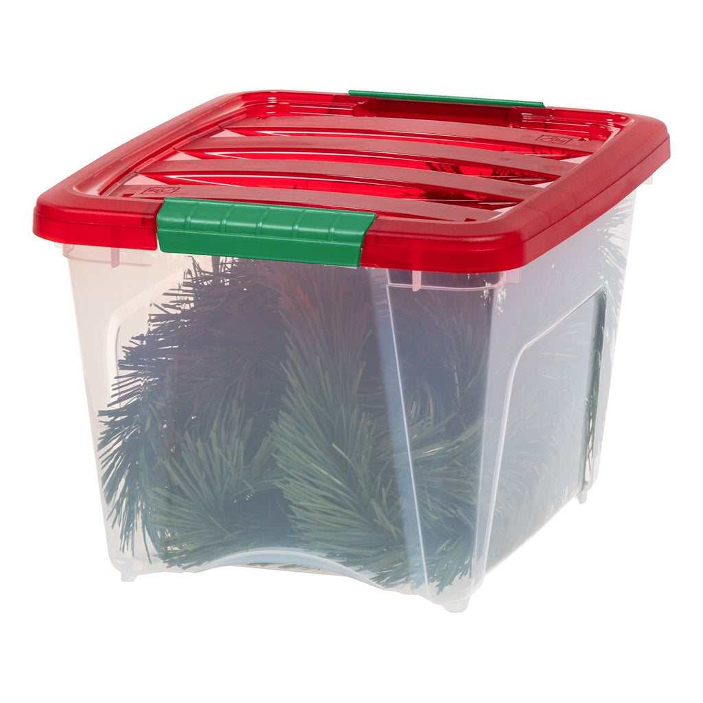 Stackable Clear Plastic Storage Bins with Secure Latching Lids – 4 Pack