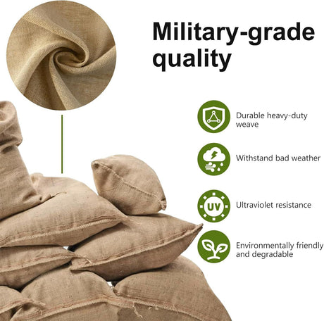 Reinforced Tie-Top Sandbag for Outdoor Setups