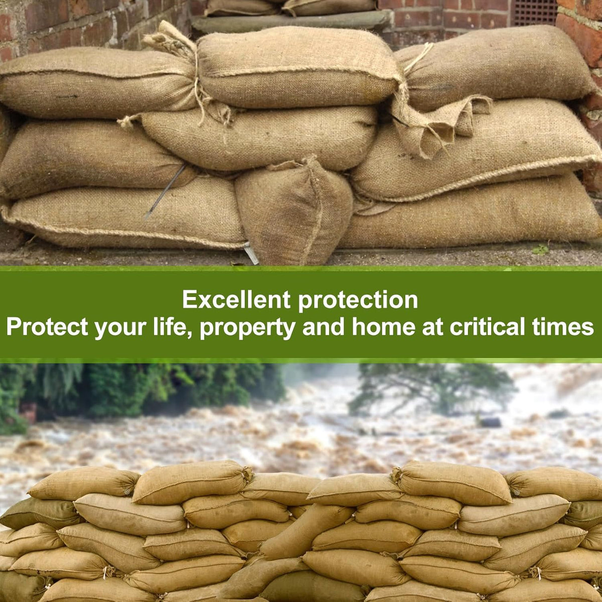 Reinforced Tie-Top Sandbag for Outdoor Setups