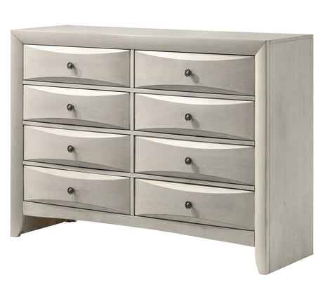Contemporary White Six-Drawer Dresser