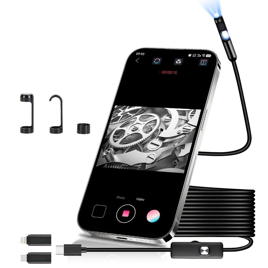 Dual-Lens Inspection Camera with App Control