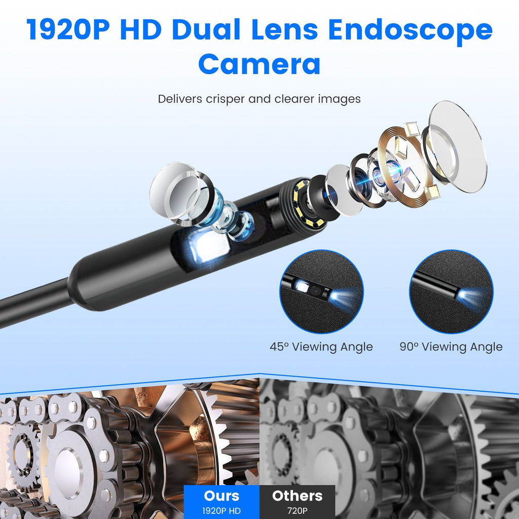 Dual-Lens Inspection Camera with App Control